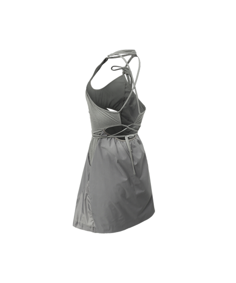 Halter neck apron dress