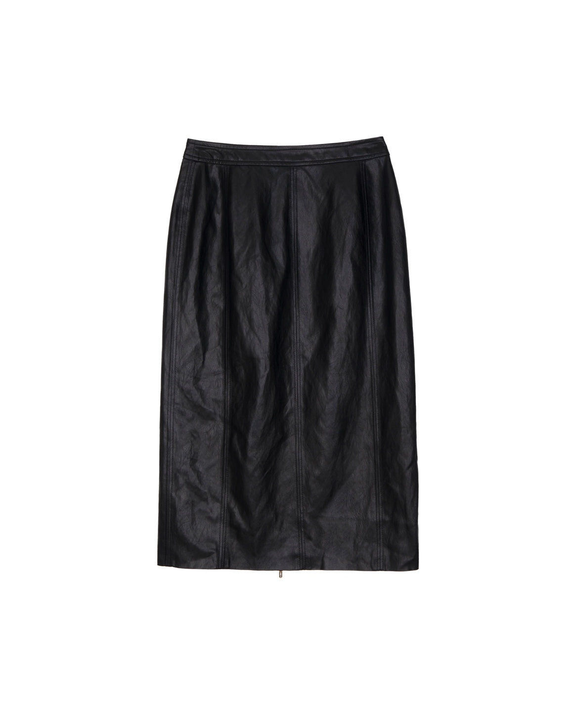 Clean vegan leather skirt