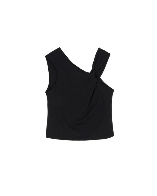 Unbalanced sleeveless top