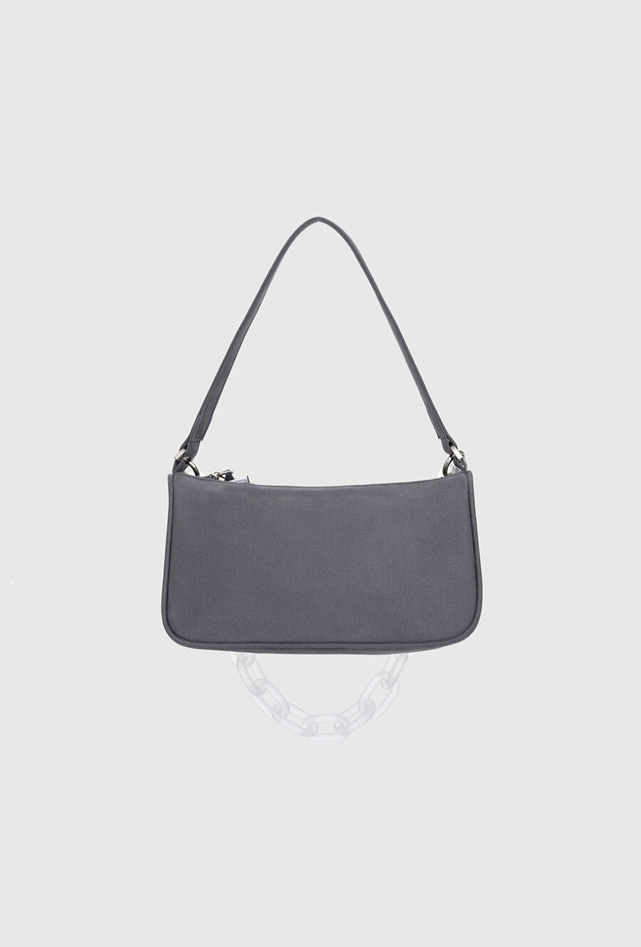 Envelope Suede Leather Bag_Gray