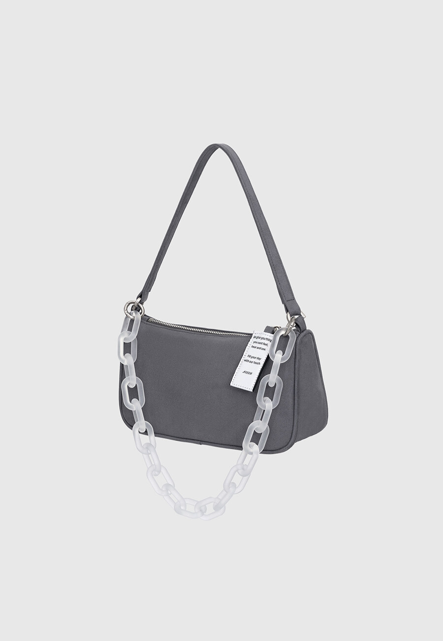 Envelope Suede Leather Bag_Gray