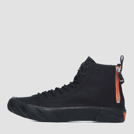 High Top Carbon Coated Canvas_Black & Orange