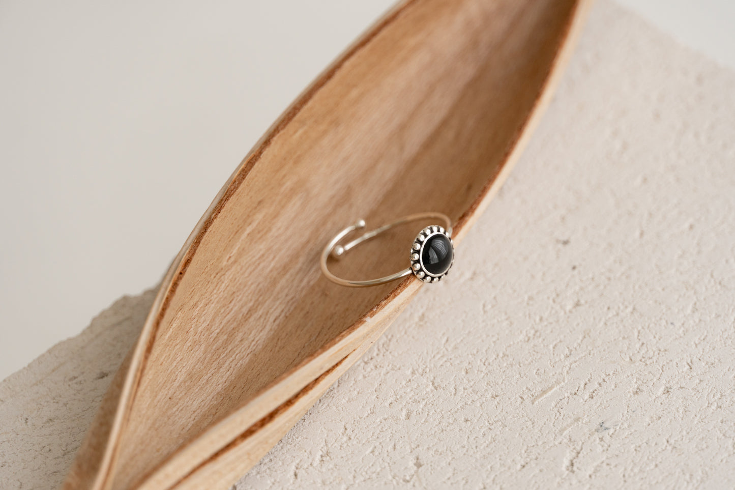 Silver And Onyx Ring