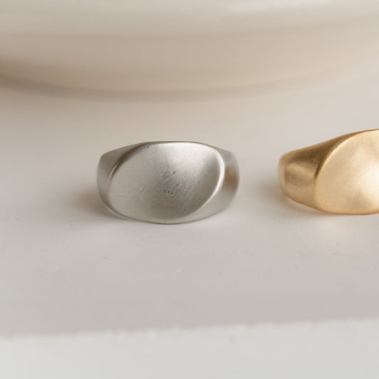 Plain Silver Sovereign Ring