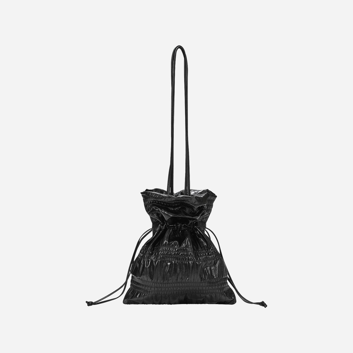 Crinkle Shoulder Bag_Sleek Black