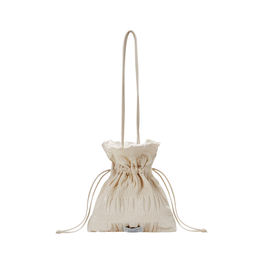 Crinkle Shoulder Bag_Ivory